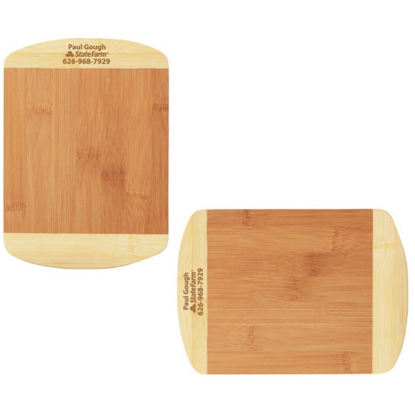 HST70300 Two-Tone Bamboo Cutting Board With Cus...